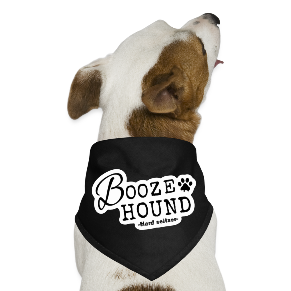 Booze Hound Dog Bandana - black